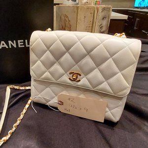 Chanel White Vintage Chanel Medium